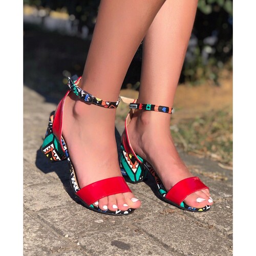 Trendbu Ayakkabı - Kadın Kırmızı Topuklu Ayakkabı