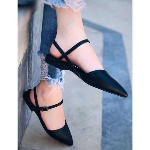 Trendbu Ayakkabı - Kadın Siyah Babet