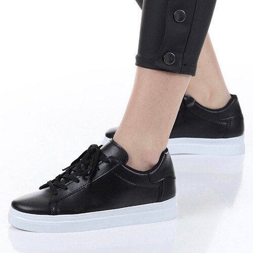 Trendbu Ayakkabı - Siyah Kadın Sneaker
